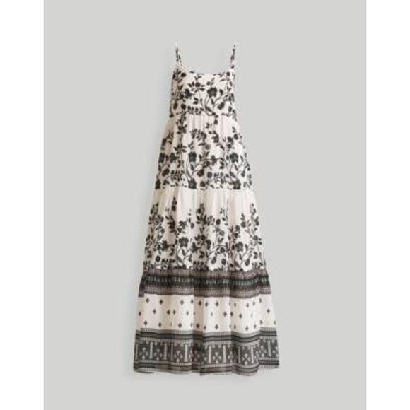 Reistor 'Reg' Black Strappy Tiered Maxi Dress Size M - Picture 1 of 5